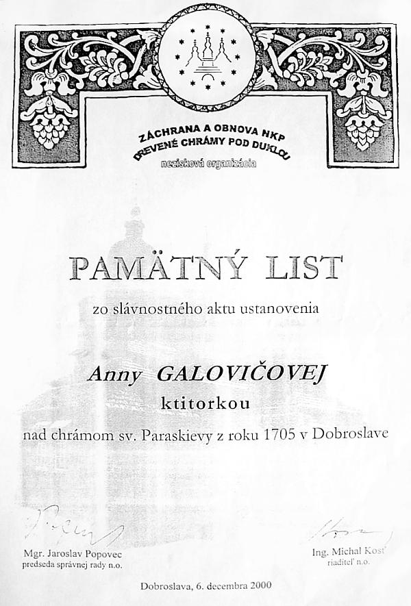 memorial list
